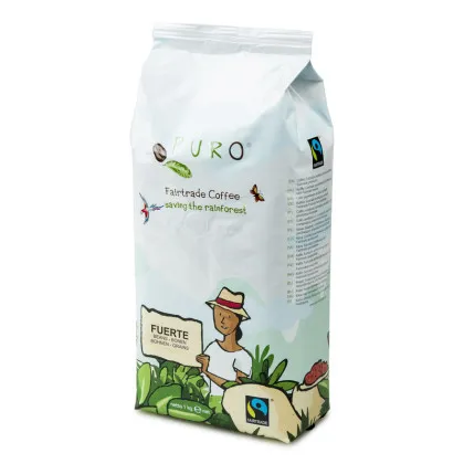 Puro Fuerte Espresso 1 kg en grains entiers, commerce équitable